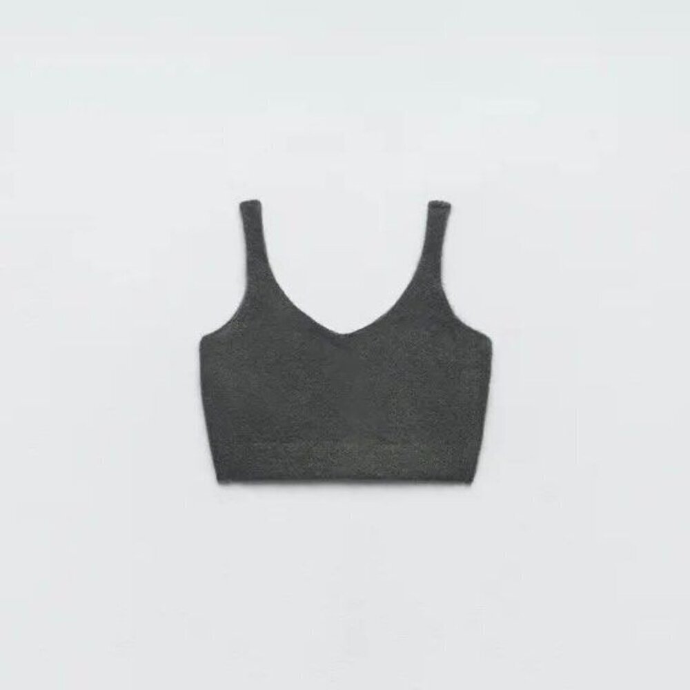 Zara knit grey crop top SIZE S  5536/006/916